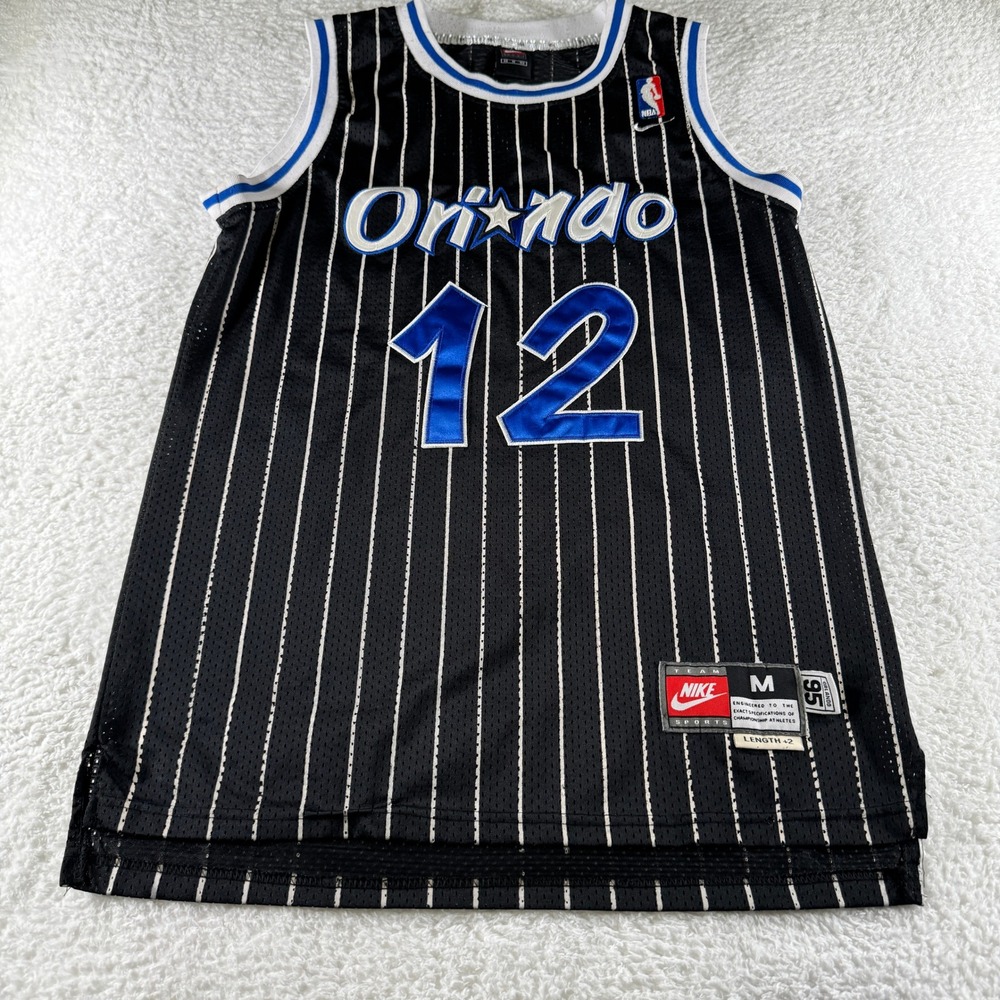 Vintage Nike Dwight Howard M+2 Pinstripe Orlando Magic #12 Swingman Black Jersey